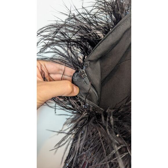 NBD Revolve Sequin Feather Black Mini Dress - Picture 11 of 11